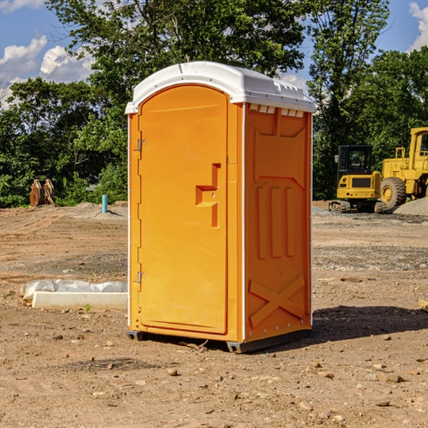 what is the expected delivery and pickup timeframe for the portable restrooms in Clay County